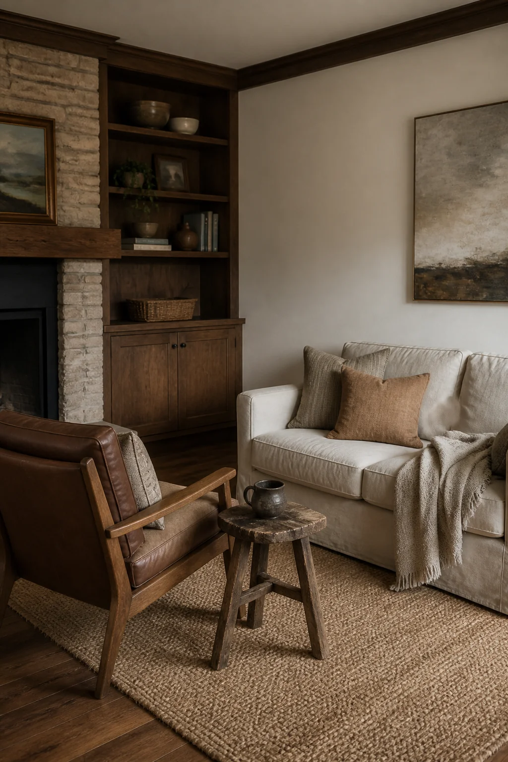 Create a secondary seating pocket away from the main sofa