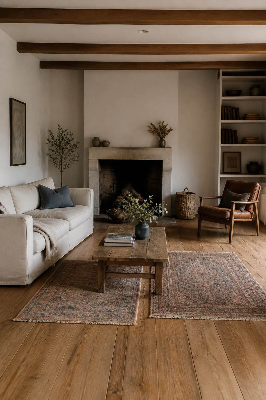 Pair two smaller rugs instead of one oversized one
