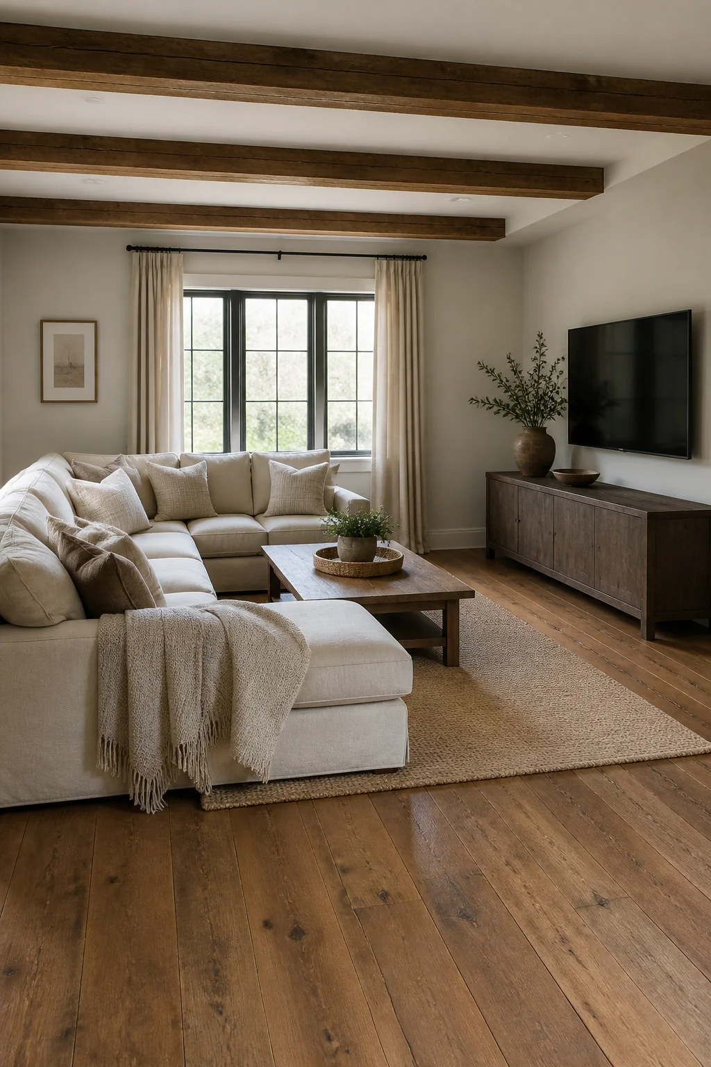 Bring seating away from the TV and toward the windows