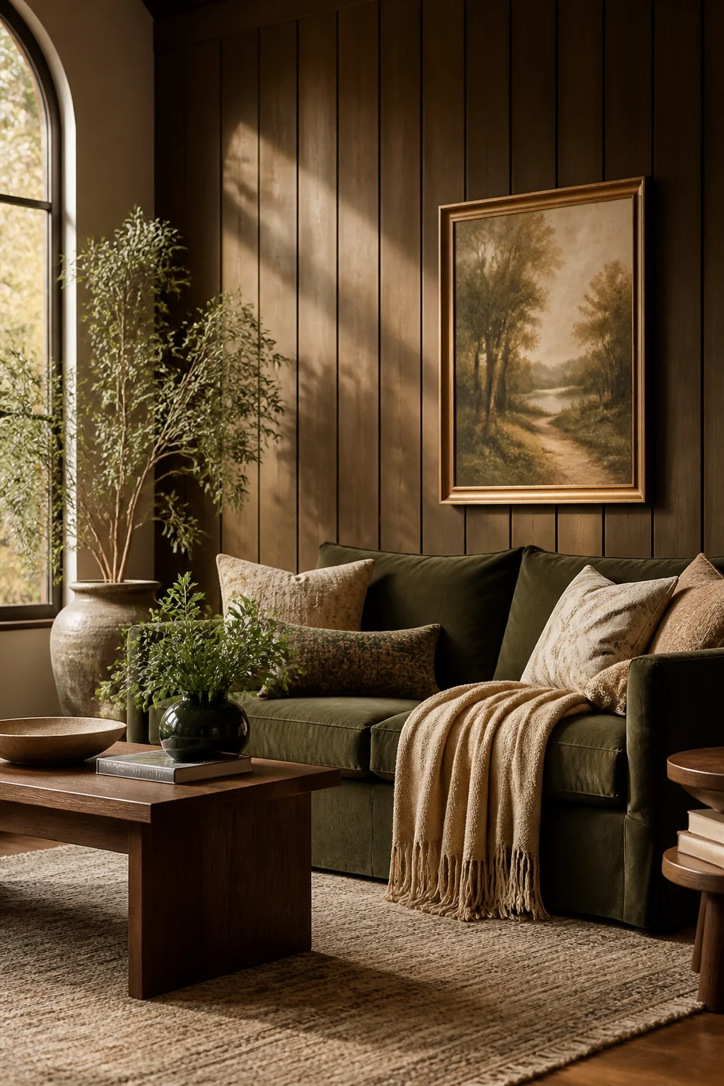 23 Warm Olive Green Living Room Ideas for Every Style — styling tip