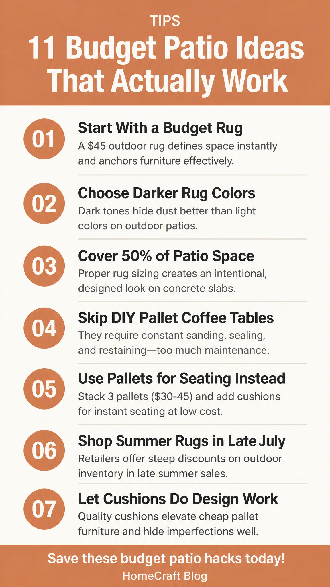 I Tested 11 Outdoor Patio Ideas on a Budget, Here's What Worked — complete guide infographic