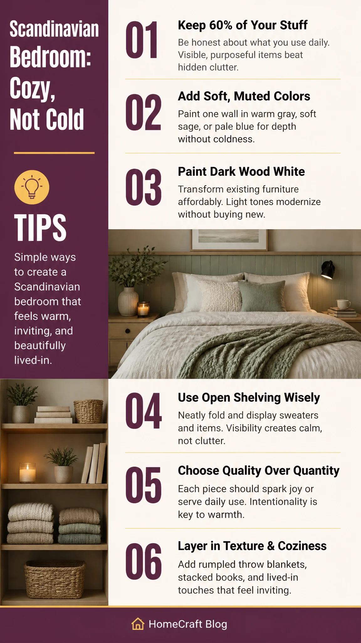 How to Get the Scandinavian Bedroom Look Without the Minimalist Guilt — complete guide infographic