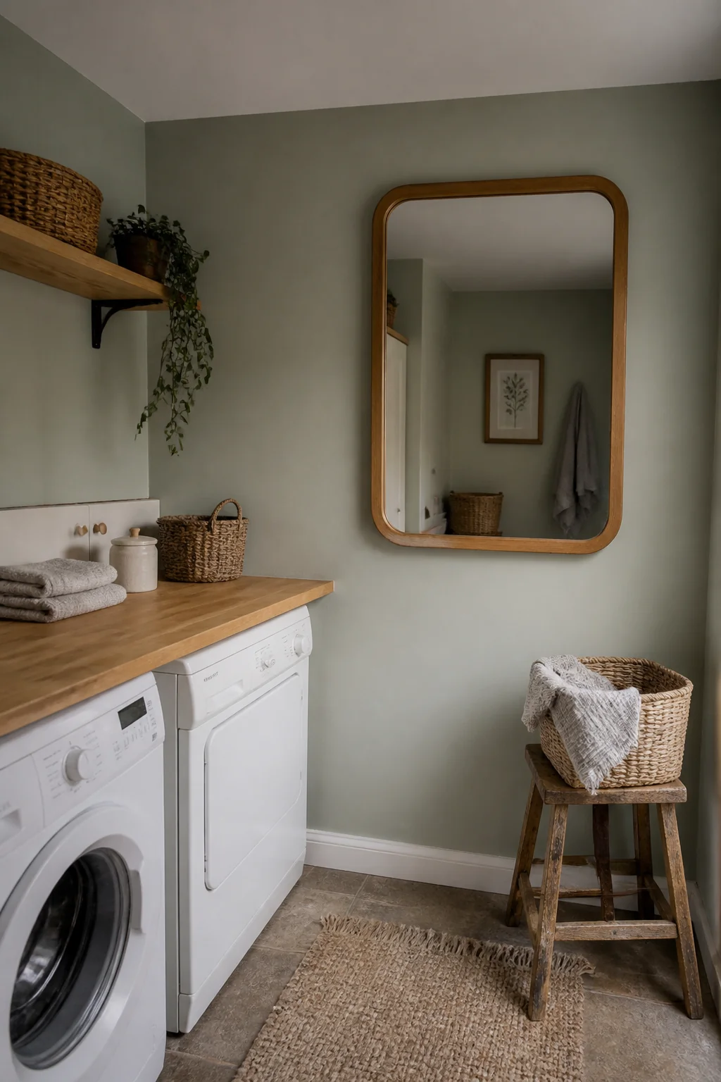 Mount a mirror to make it feel bigger