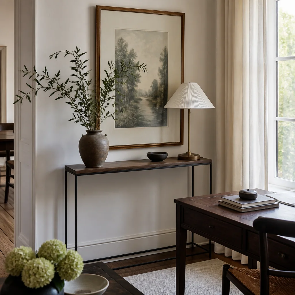 A Small Console Table Actually Works, If It's Thin