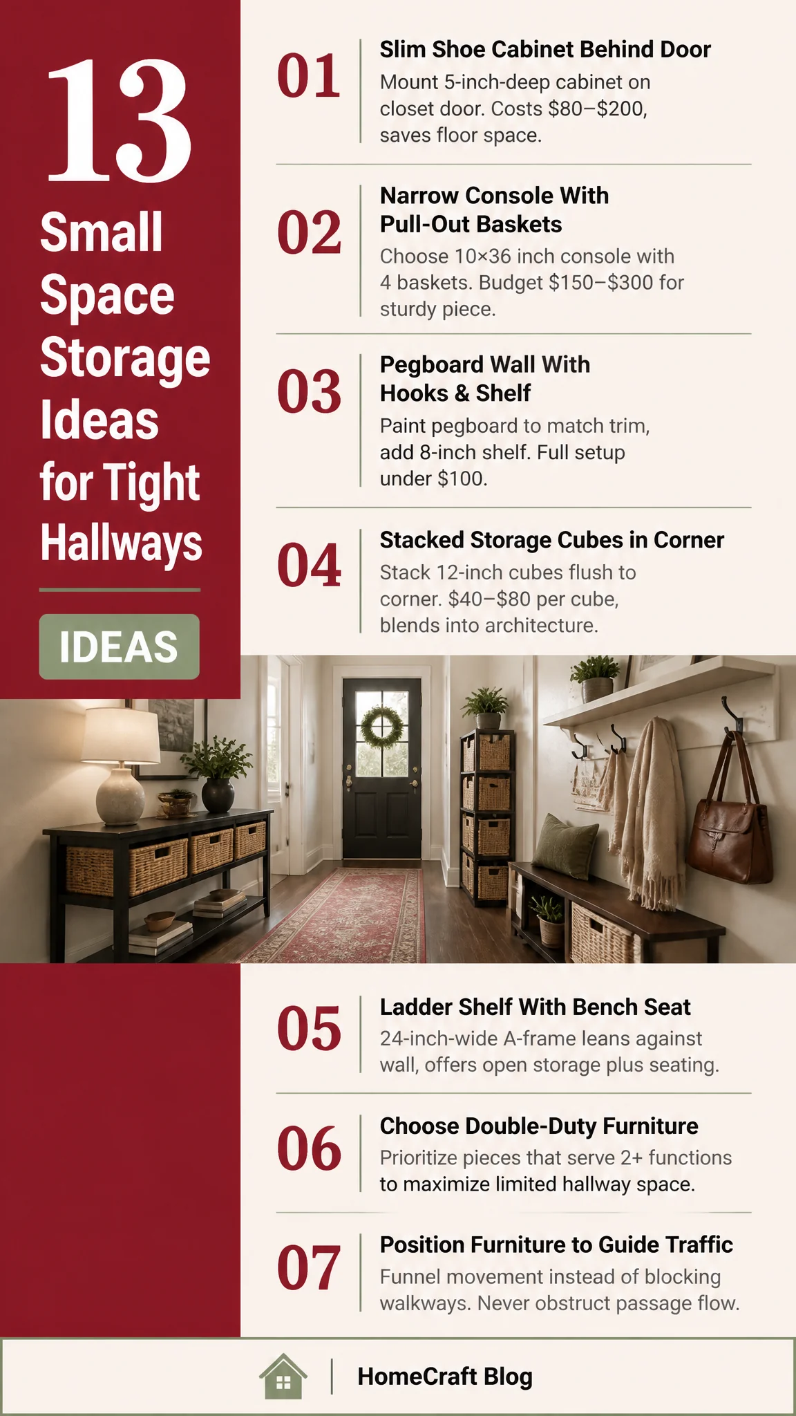 13 Brilliant Small Space Storage Furniture Ideas for Tight Hallways — the short version, illustrated
