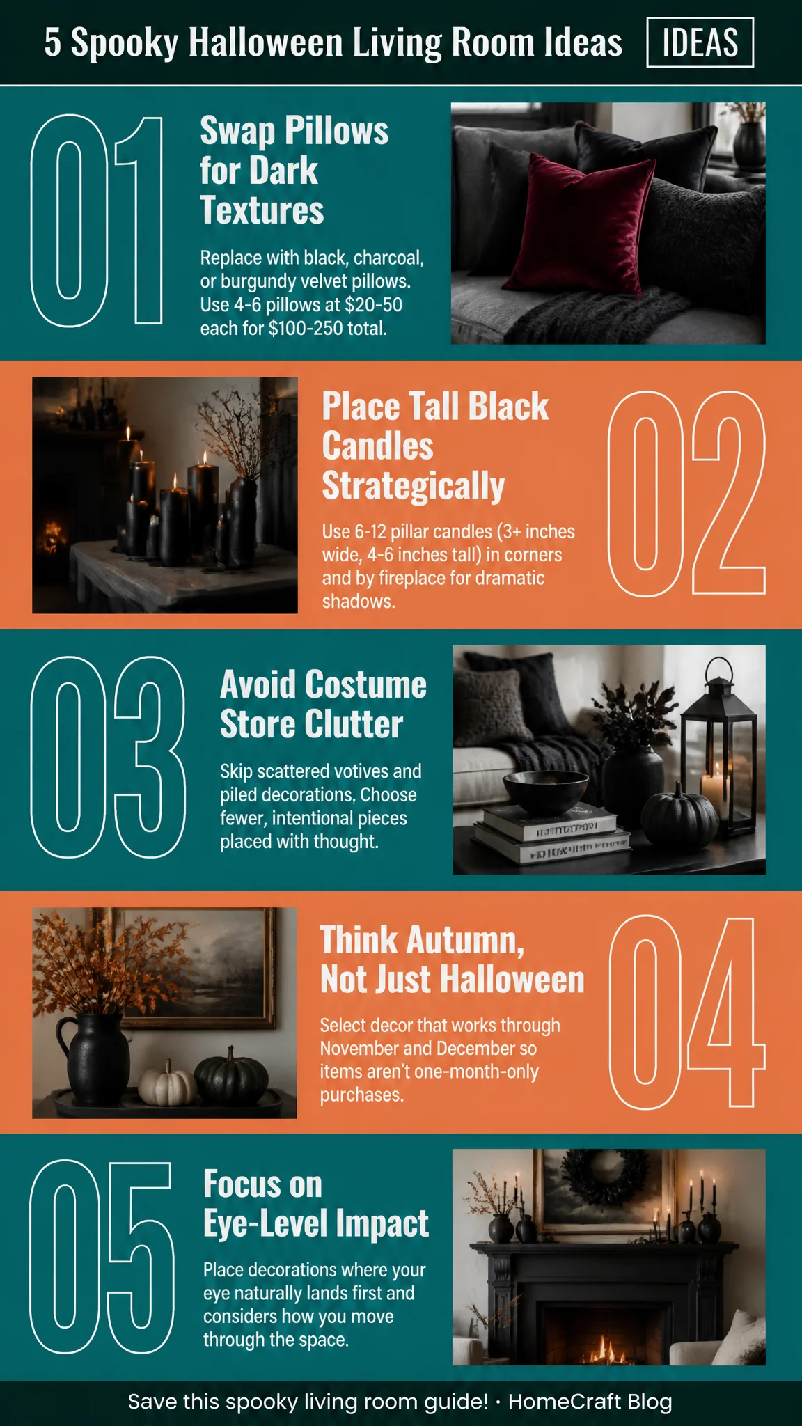 5 Clever Spooky Halloween Home Decor Ideas for Living Rooms — the ideas at a glance
