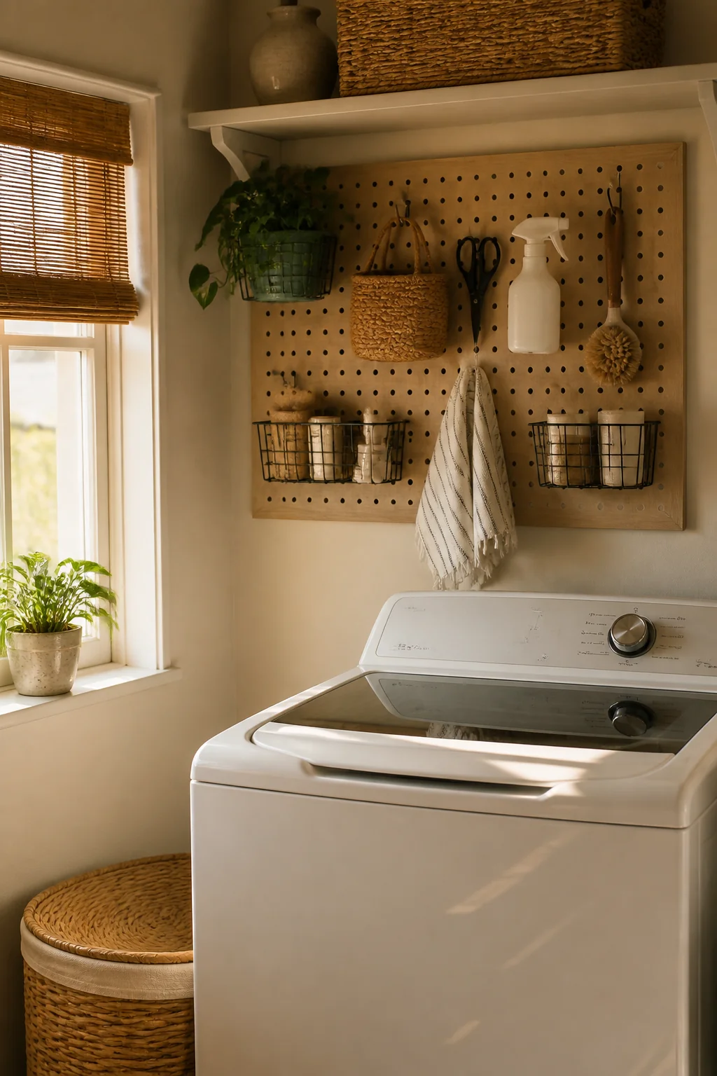20 Clever Top Load Washer Laundry Room Ideas for Small Spaces — styling tip
