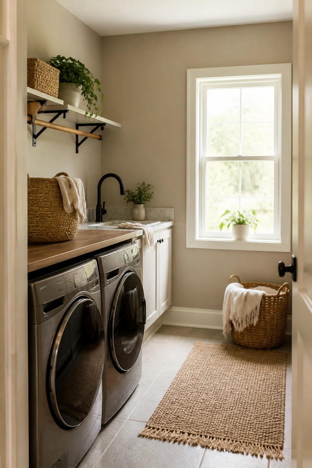 Paint the walls a warm neutral