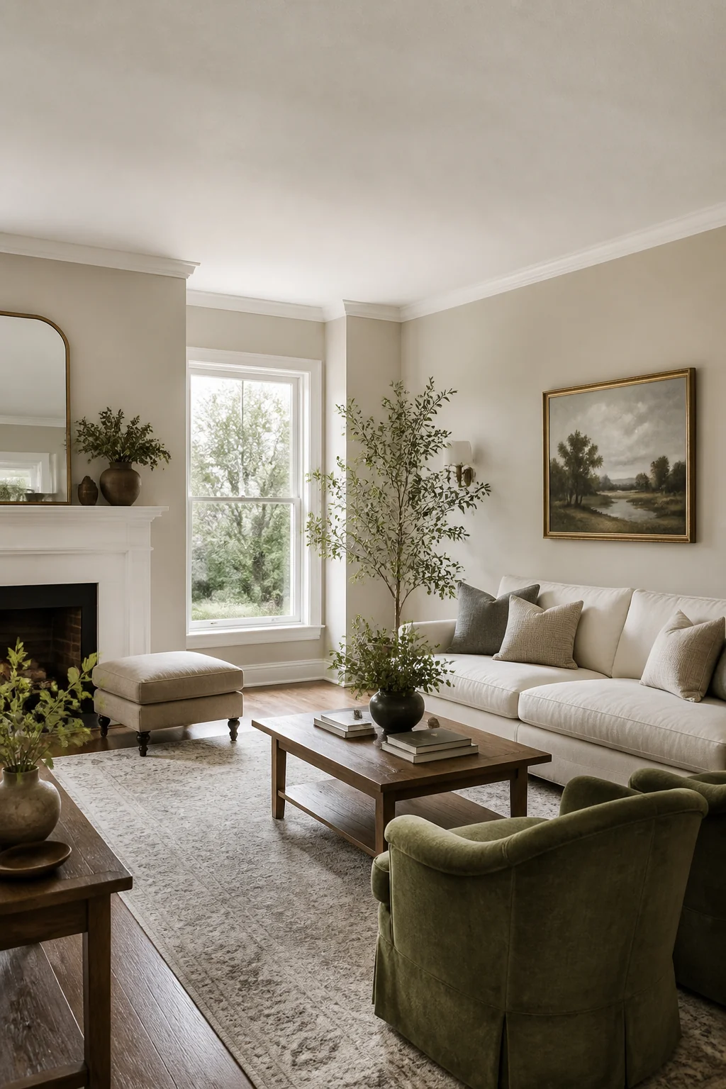 Paint the walls a warm neutral