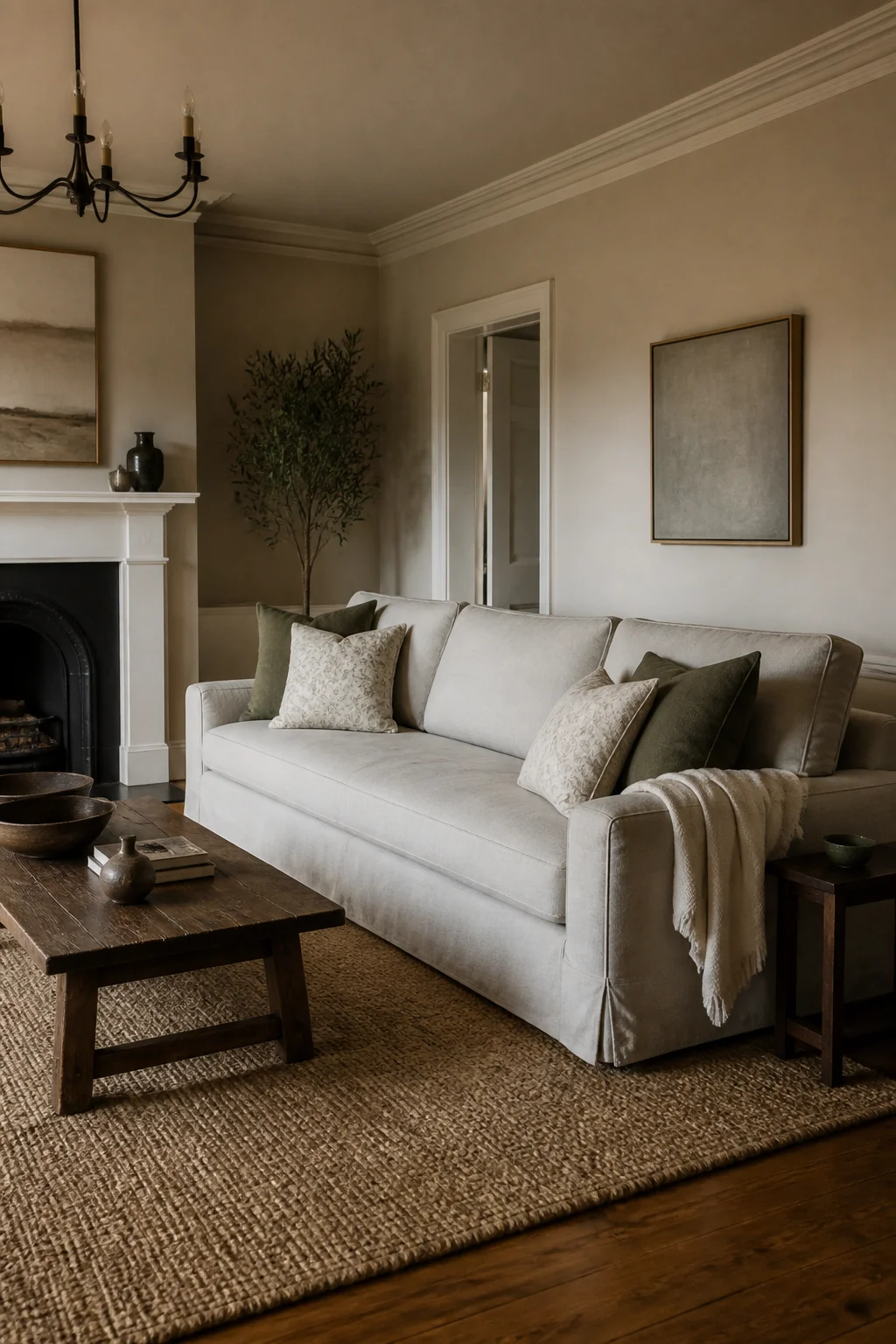 Invest in one really good sofa in a neutral fabric